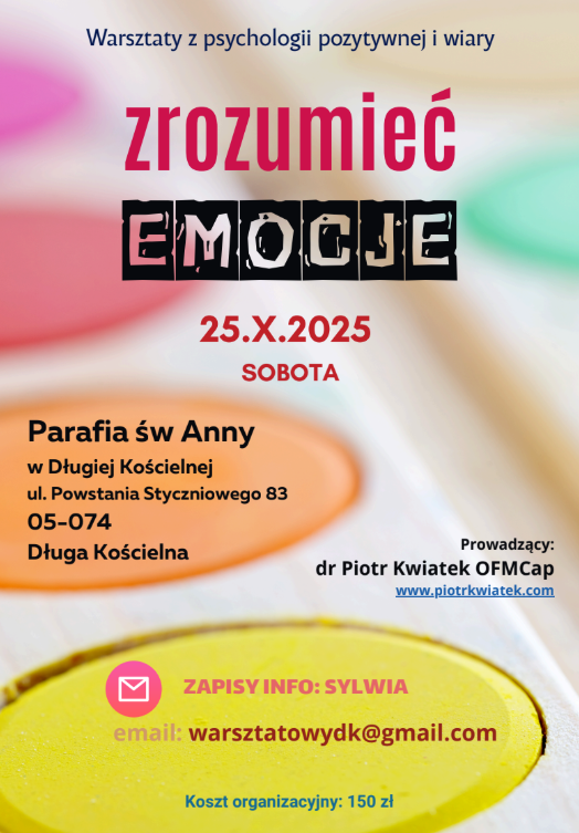 Plakat Warsztaty "Zrozumieć emocje"